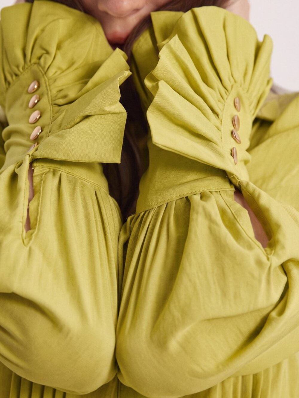 Mustard Yellow Casual Women's Regular Fit Long Flare Sleeve Shirt
